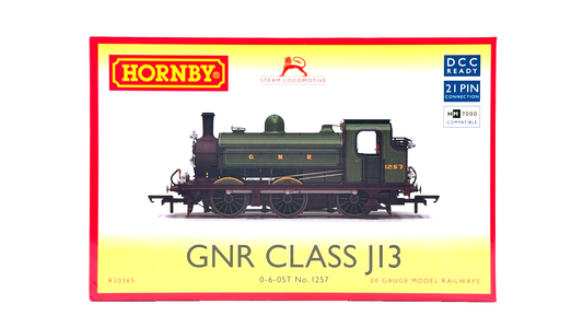 HORNBY OO GAUGE - R30365 - GNR GREEN CLASS J13 0-6-0ST NO.1257 ERA 2 BOXED