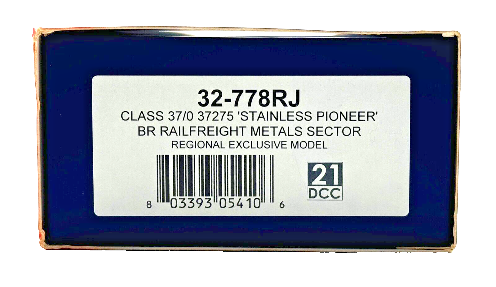 BACHMANN 00 GAUGE - 32-778RJ - CLASS 37 RAILFREIGHT 37275 'STAINLESS PIONEER'