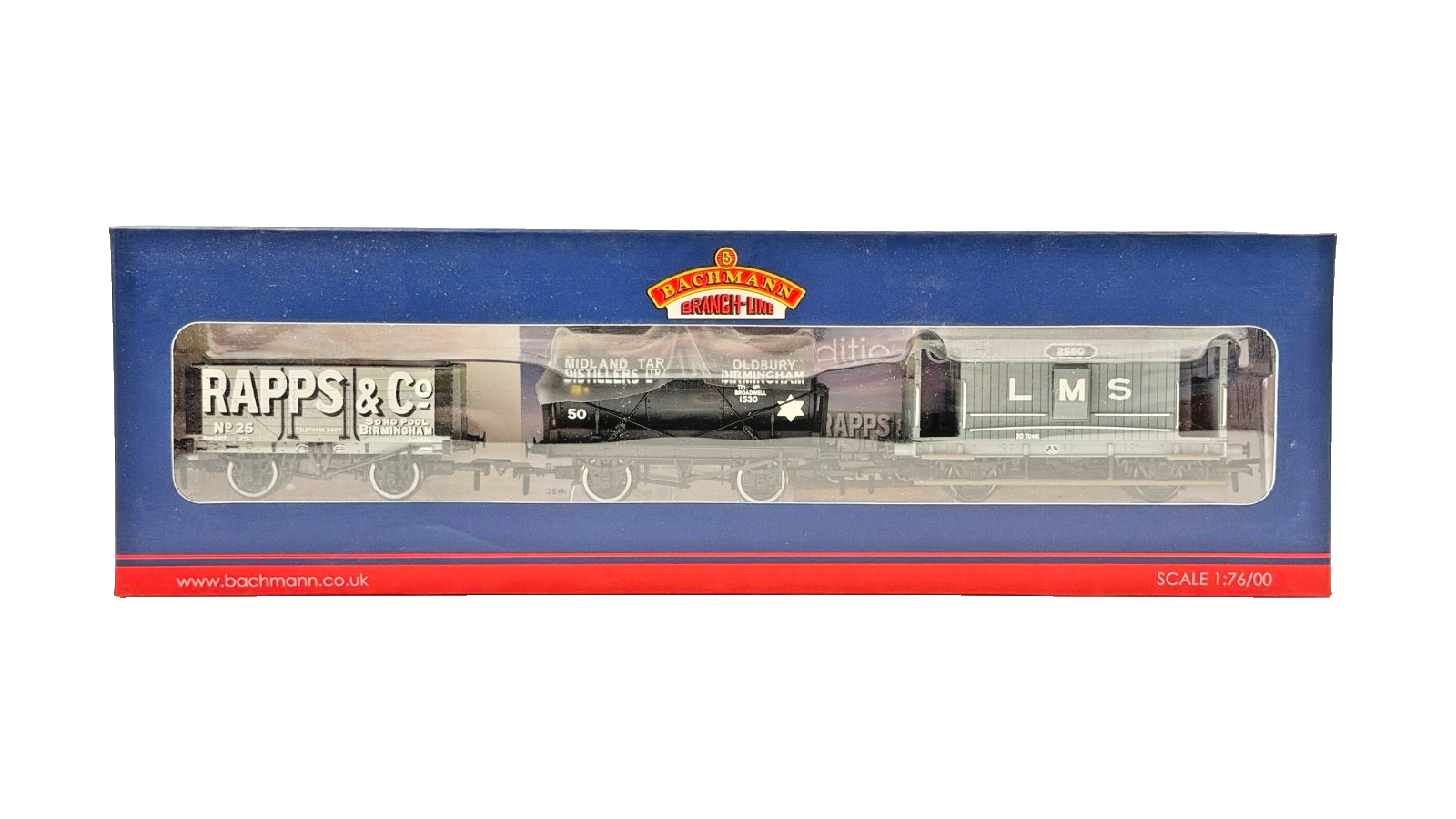 BACHMANN 00 GAUGE - 38-990Z - 50TH SHOW ANNIVERSARY TRIPLE WAGON PACK (WARLEY)