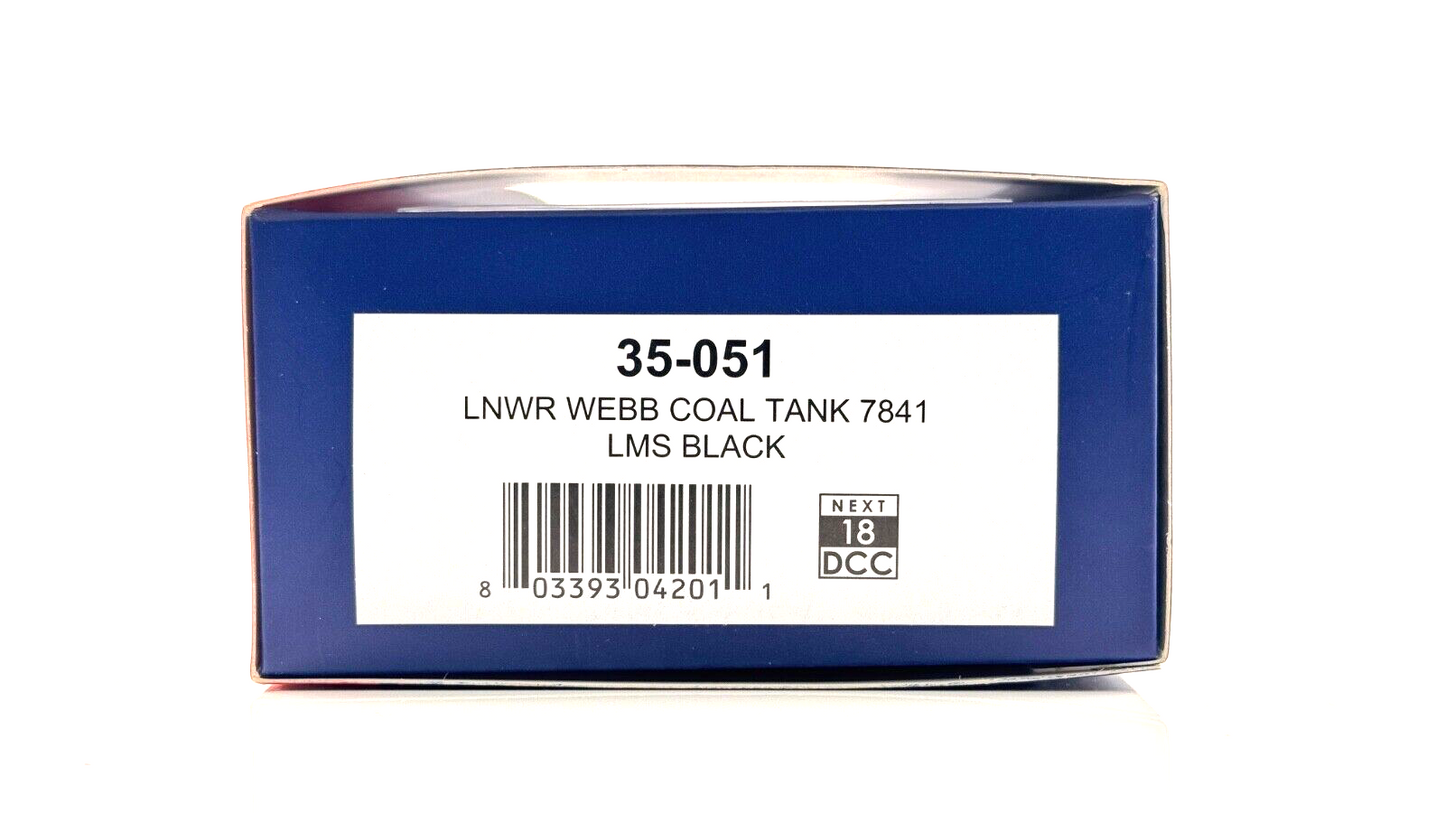 BACHMANN 00 GAUGE - 35-051 - LNWR WEBB COAL TANK 7841 LMS BLACK - BOXED