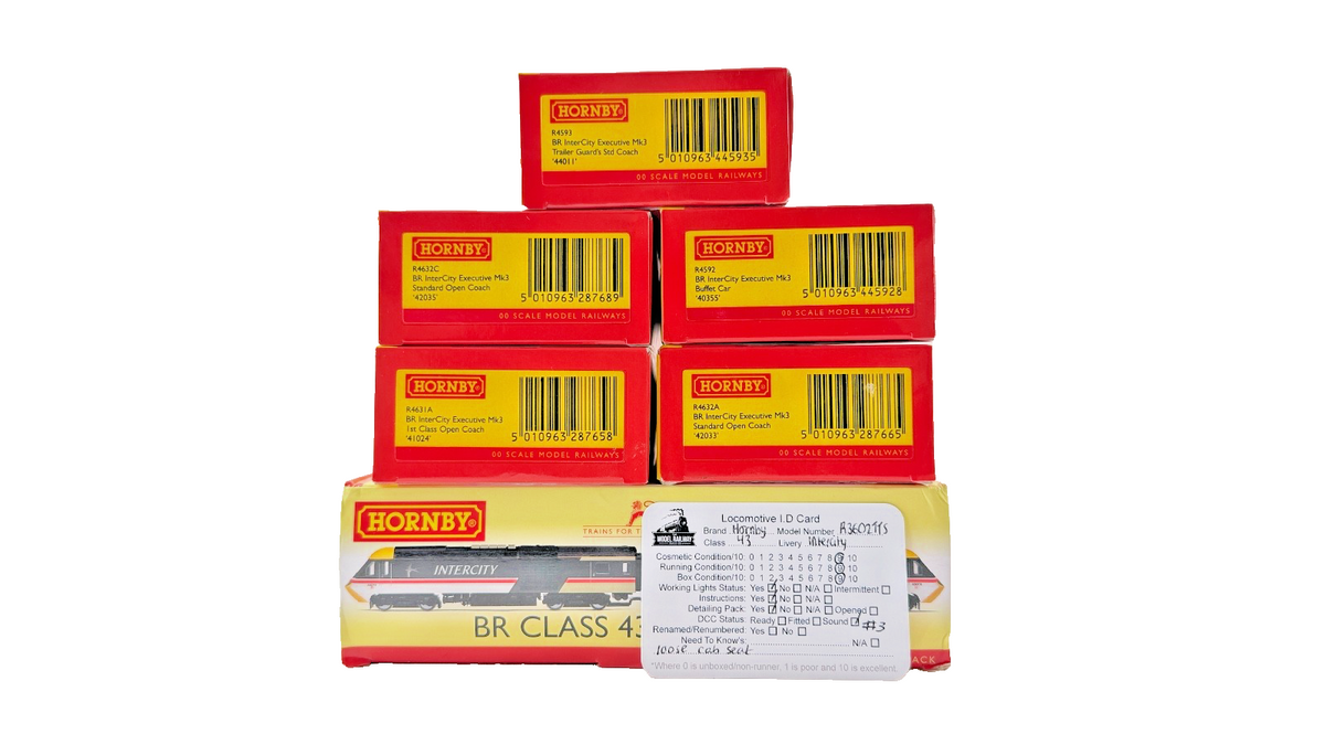 HORNBY OO GAUGE - R3602TTS - BR INTERCITY CLASS 43 HST & 5 COACHES DCC SOUND