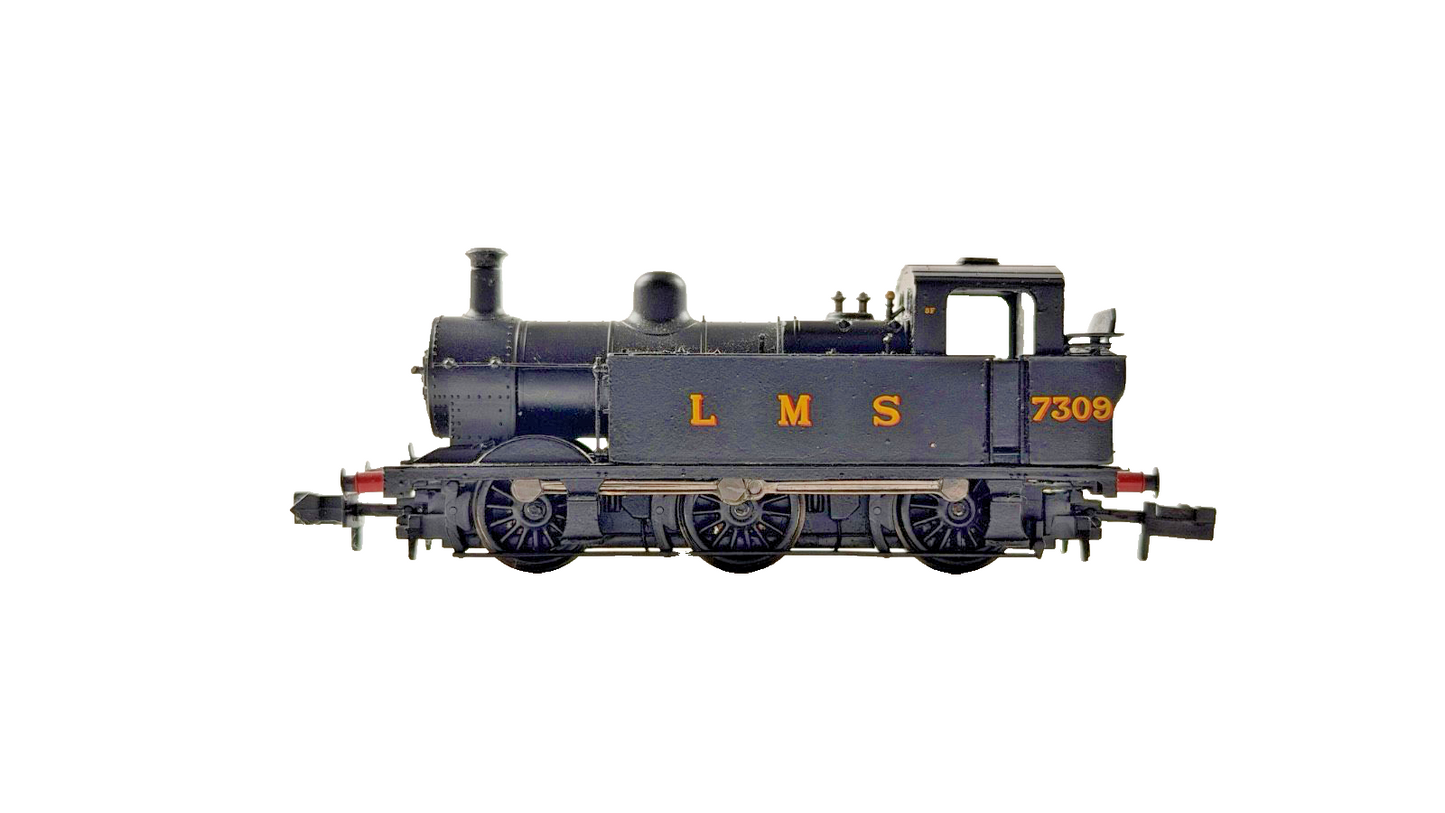 *IMPERFECT* GRAHAM FARISH N GAUGE - 372-210A - CLASS 3F JINTY 7309 LMS BLACK