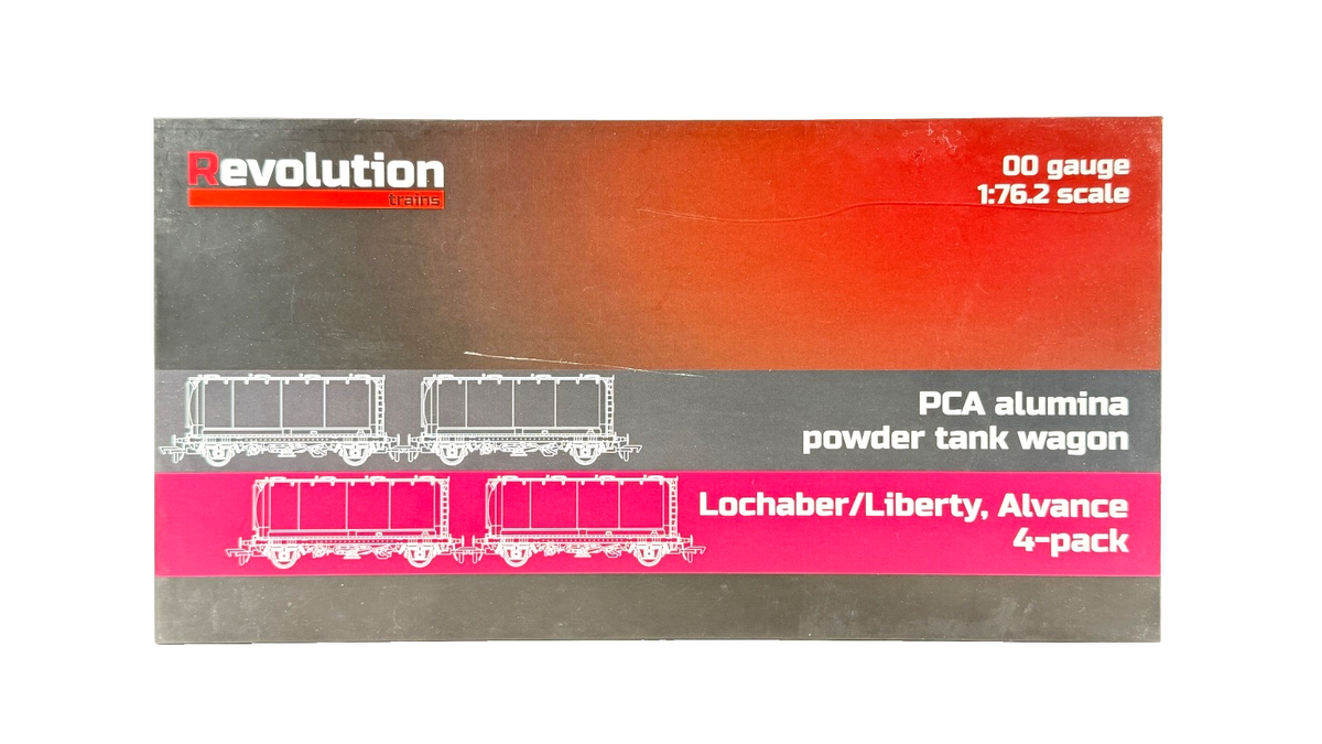 REVOLUTION TRAINS OO GAUGE - RT-PCA20-404K - PCA ALUMINA POWDER TANK WAGON SET