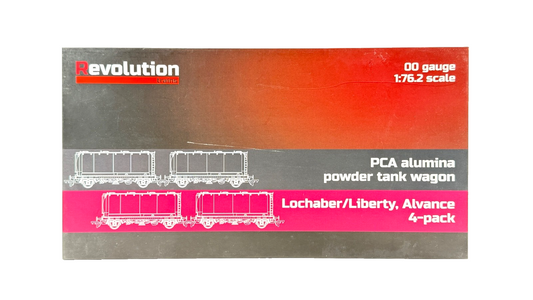REVOLUTION TRAINS OO GAUGE - RT-PCA20-404K - PCA ALUMINA POWDER TANK WAGON SET