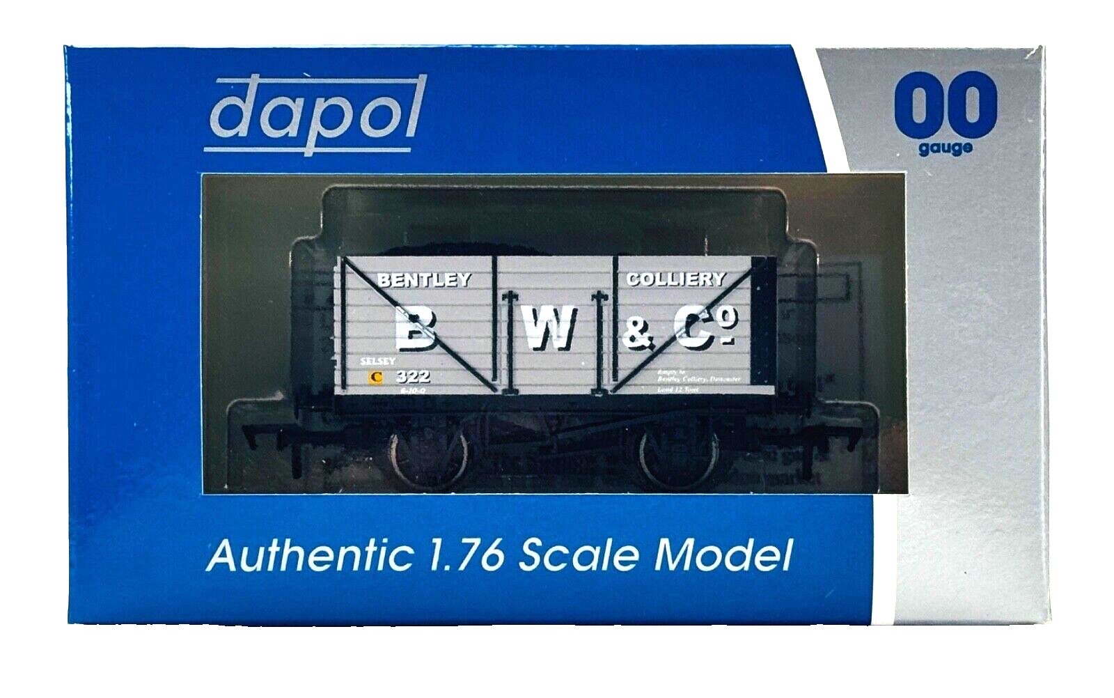 DAPOL 00 GAUGE - BENTLEY COLLIERY OF SELSEY WAGON NO.322 (LIMITED EDITION)