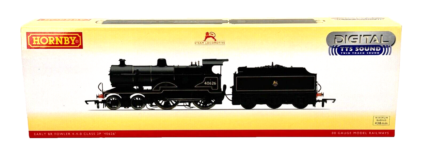 HORNBY 00 GAUGE - R3459TTS - BR BLACK 4-4-0 CLASS 2P LOCOMOTIVE 40626 TTS SOUND