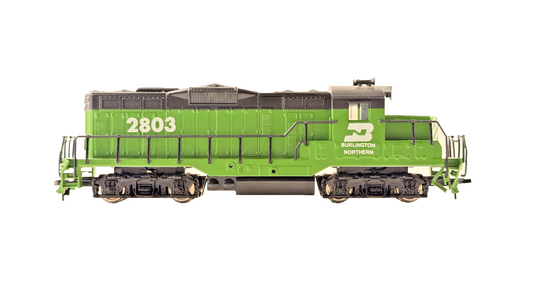 NQP MODEL POWER HO/OO GAUGE - BURLINGTON NORTHERN 2803 DIESEL LOCOMOTIVE UNBOXED