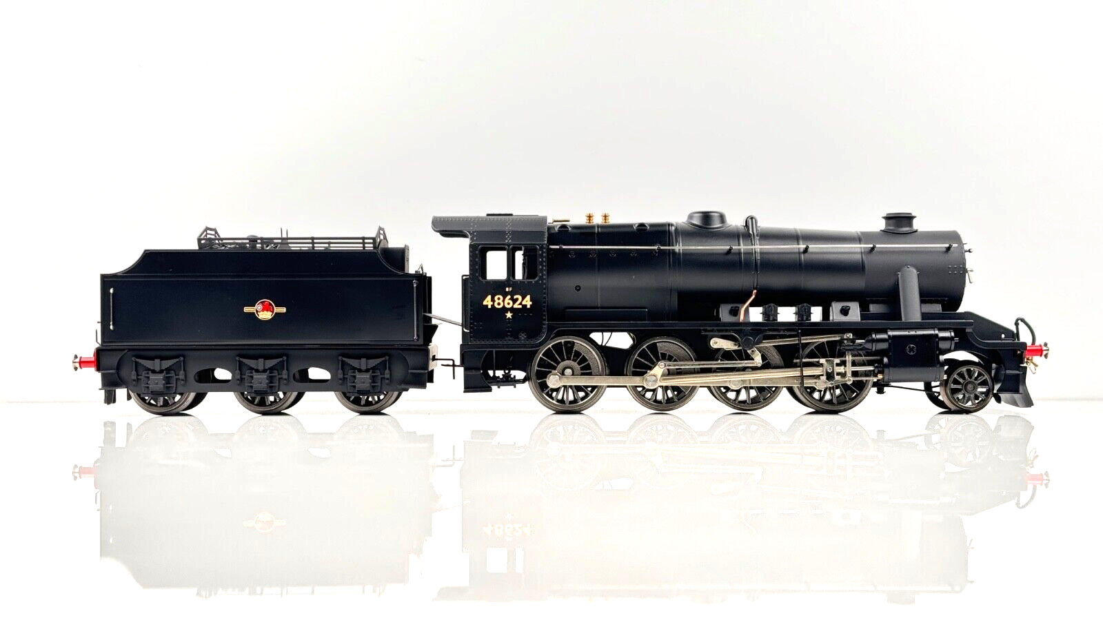 ACE TRAINS O GAUGE STANIER 8F 2-8-0 LOCOMOTIVE BR BLACK 48624 W/SNOWPLOUGH