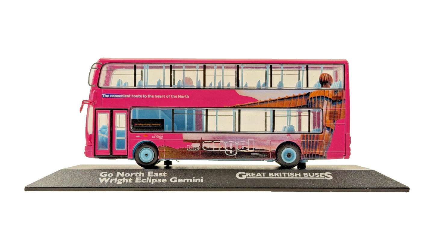 ATLAS EDITIONS 1/76 SCALE WRIGHT ECLIPSE GEMINI GO NORTH EAST 'ANGEL' BUS BOXED