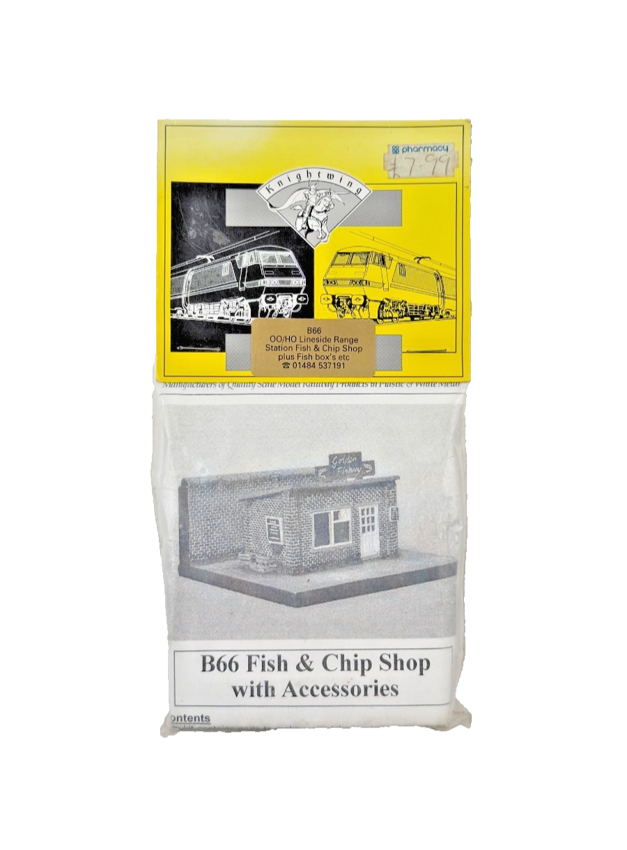 KNIGHTWING OO/HO SCALE B66 - STATION FISH & CHIP SHOP METAL UNPAINTED KIT