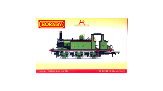 HORNBY 00 GAUGE - R30392 - LSWR GREEN A1 TERRIER 0-6-0T LOCO NO.734 - NEW BOXED
