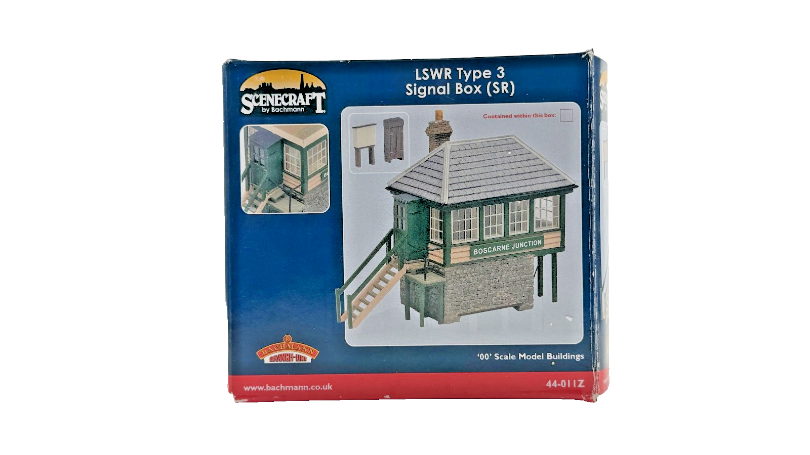 BACHMANN SCENECRAFT OO GAUGE - 44-011Z - LSWR TYPE 3 SIGNAL BOX - (NEEDS REPAIR)