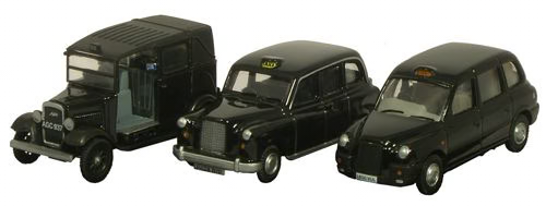 OXFORD DIECAST 1/76 SCALE - 76SET09 - 3 PIECE TRIPLE TAXI SET NEW