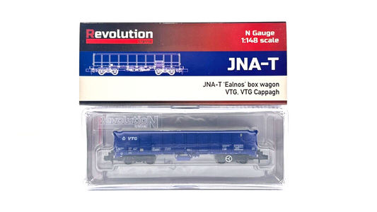 REVOLUTION TRAINS N GAUGE - 107B - JNA BOX WAGON VTG CAPPAGH BLUE - BOXED