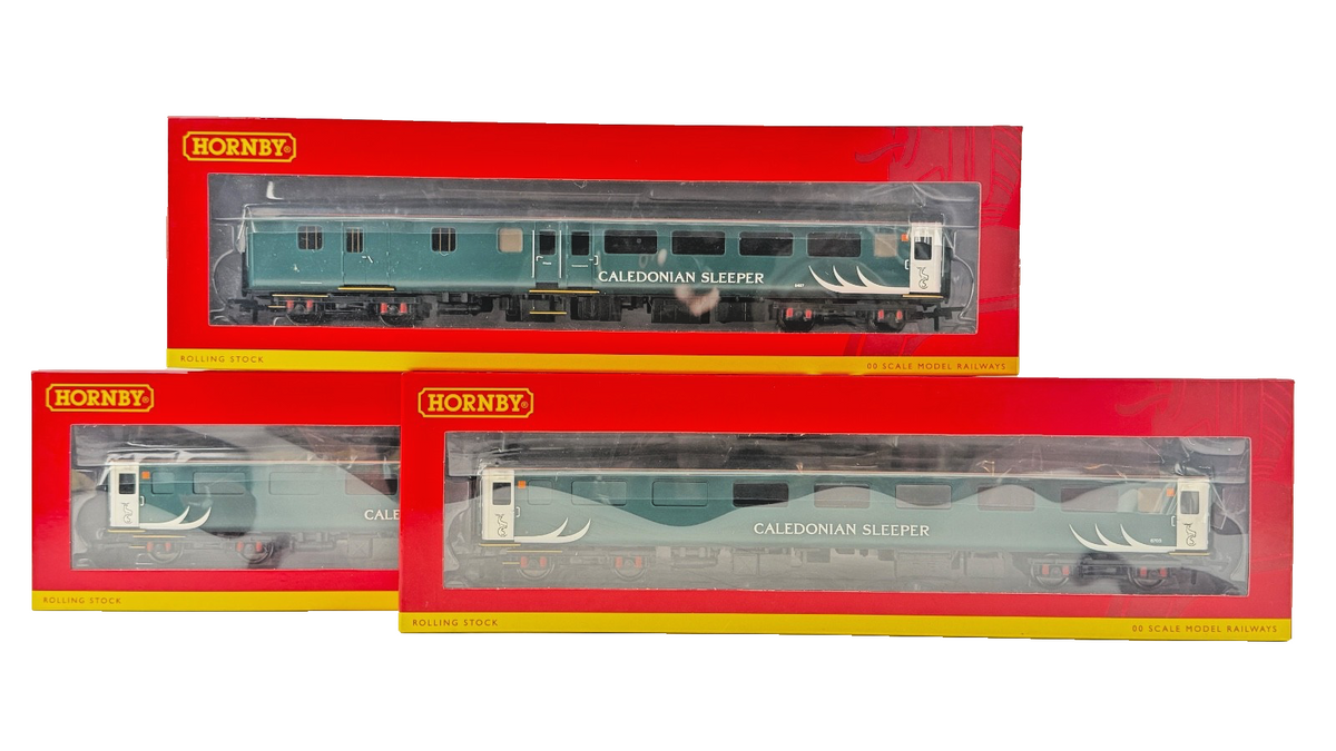 HORNBY OO GAUGE - R40195/R40228/R40228A - CALEDONIAN MK2 SLEEPER COACHES X 3