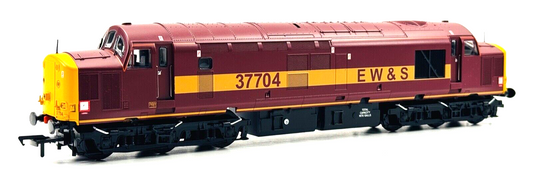 BACHMANN 00 GAUGE - 32-390DB - CLASS 37/7 37704 EW&S EWS MAROON GOLD - BOXED