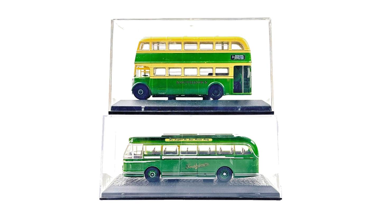OXFORD DIECAST 1/76 SCALE - SOUTHDOWN LEYLAND ROYAL TIGER / LEYLAND PD2 X 2