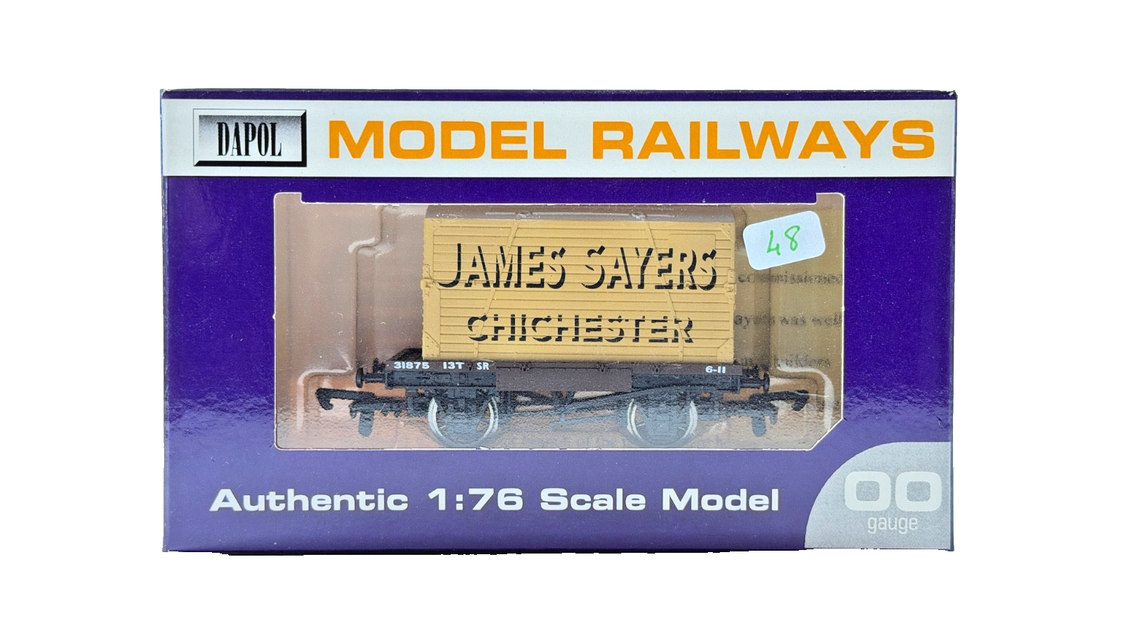 DAPOL 00 GAUGE - JAMES SAYERS CHICHESTER SR CONFLAT WAGON (LIMITED EDITION)