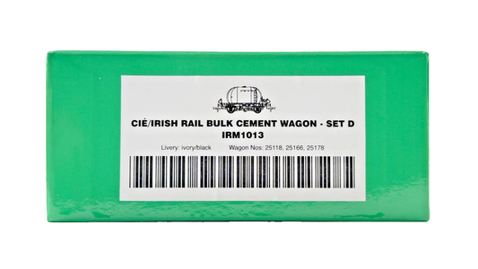IRISH RAILWAY MODELS 00 GAUGE - IRM1013 - CIE/IRISH RAIL BULK CEMENT WAGON SET D