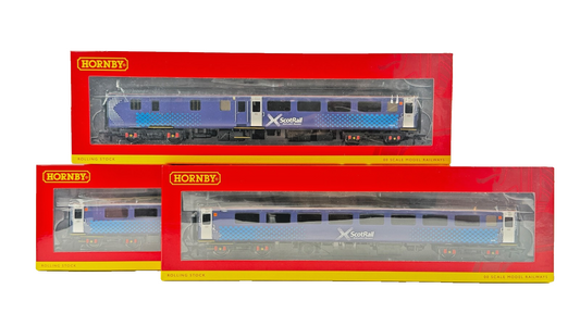 HORNBY OO GAUGE - R4892A/R4893/R4893A - SCOTRAIL MK2F 2ND COACHES X 3 BOXED