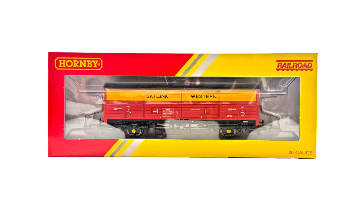 HORNBY OO GAUGE - R60229 - SATLINK WESTERN 45T ZRA VAN KDC201003 WAGON BOXED