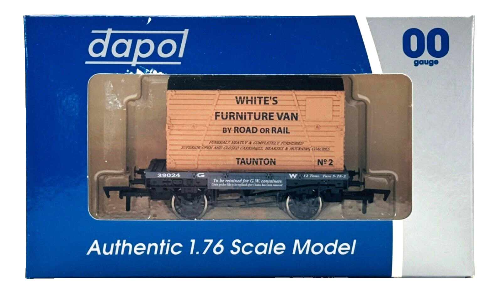 DAPOL 00 GAUGE - WHITE'S FURNITURE CONFLAT VAN TAUNTON NO.2 (LIMITED EDITION)