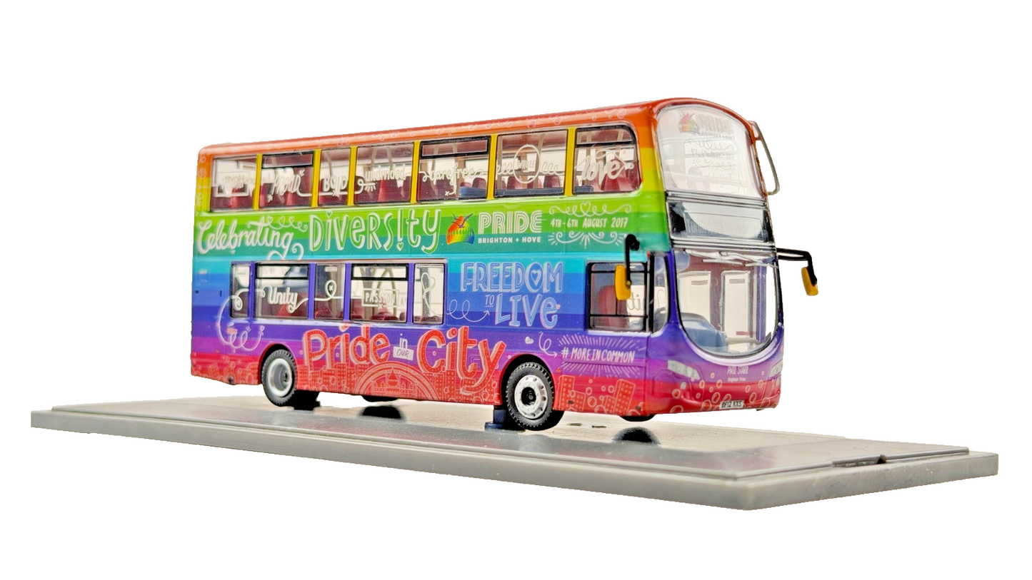 CORGI OOC 1/76 SCALE - OM46515A - WRIGHT ECLIPSE GEMINI BRIGHTON & HOVE PRIDE