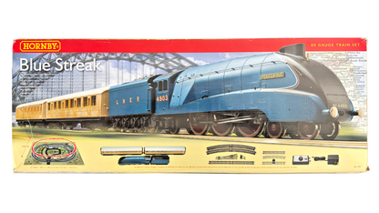 HORNBY 00 GAUGE - R1129 - BLUE STREAK PEREGRINE CLASS A4 TRAIN SET COMPLETE