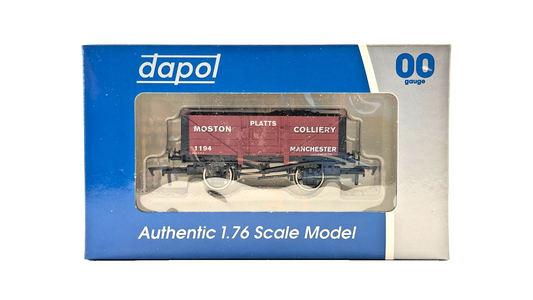 DAPOL 00 GAUGE - MOSTON PLATTS COLLIERY MANCHESTER WAGON 1194 (LIMITED EDITION)