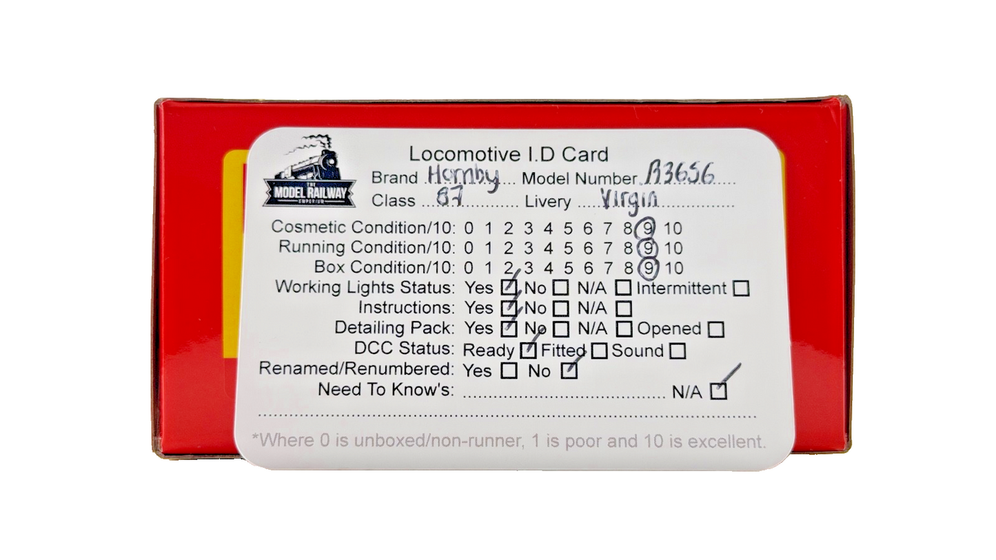 HORNBY OO GAUGE - R3656 - CLASS 87 LOCO 87019 VIRGIN TRAINS WINSTON CHURCHILL