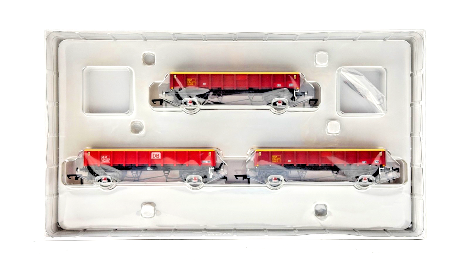 ACCURASCALE OO GAUGE - ACC2550MHA-DB1 - DB MHA 33.1T 2-AXLE BALLAST BOX WAGONS