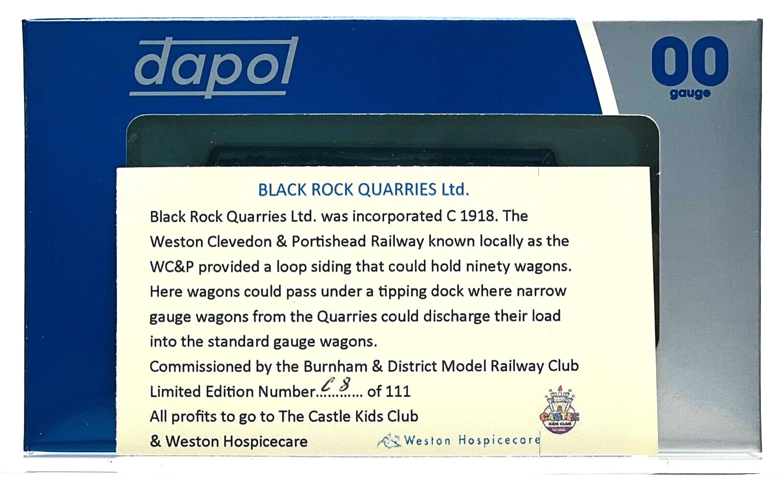 DAPOL 00 GAUGE - BLACK ROCK QUARRIES LTD PORTISHEAD NO.48 (BURNHAM LIMITED ED)