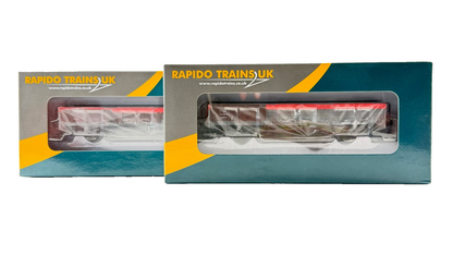 RAPIDO OO GAUGE - 915015/915012 - OAA OPEN WAGON RAILFREIGHT REDY GREY PATCHED