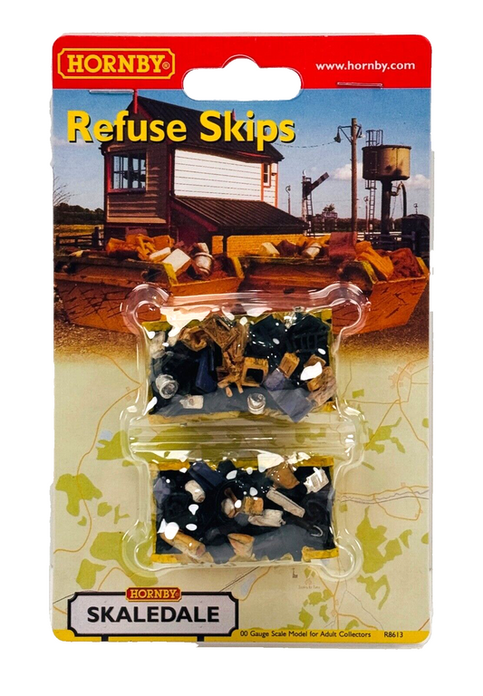 HORNBY SKALEDALE 00 GAUGE - R8613 - REFUSE SKIPS (PAIR) - NEW CARDED