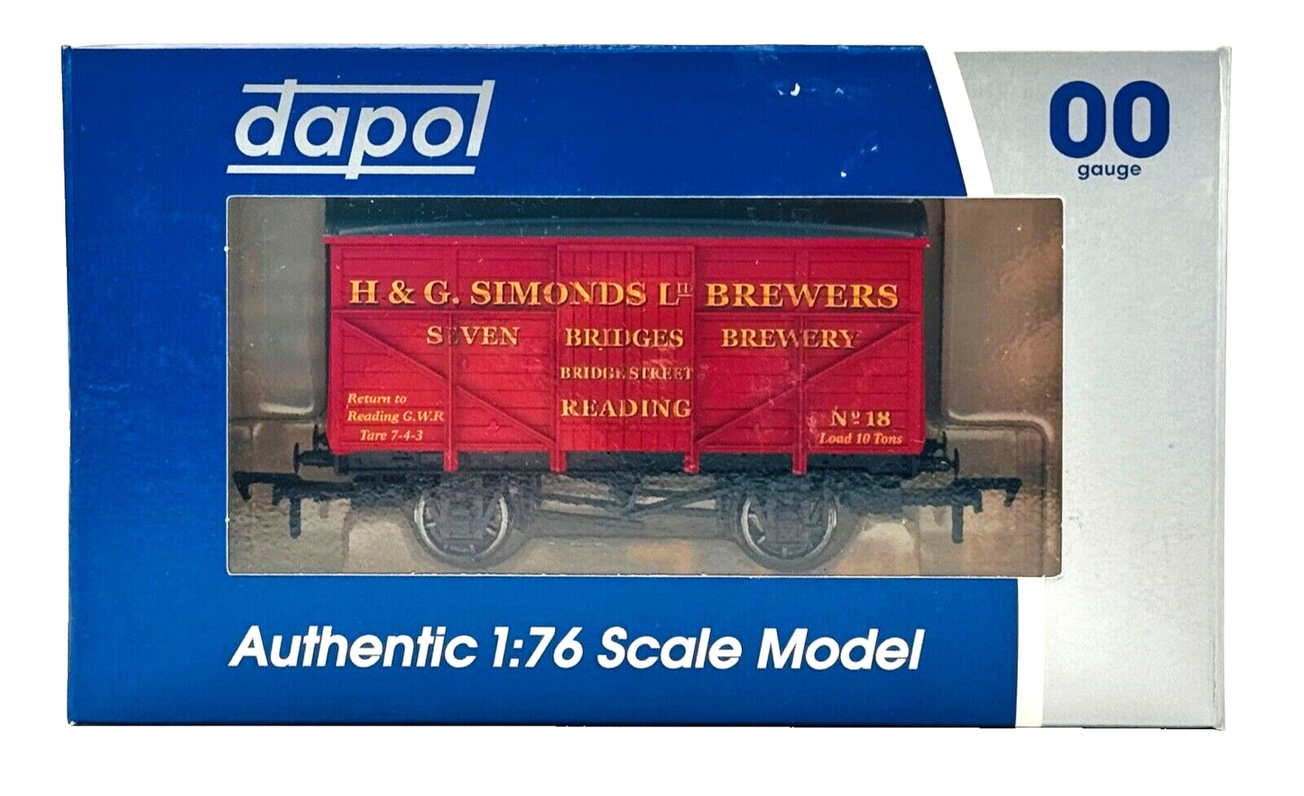 DAPOL 00 GAUGE - H & G SIMONDS BREWERY READING GWR STYLE NO.18 (WESSEX WAGONS)