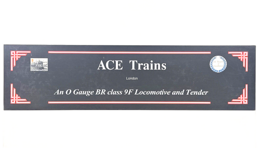 ACE TRAINS O GAUGE BR BLACK CLASS 9F LOCOMOTIVE 92079 GLOSS FINISH WITH LIGHT