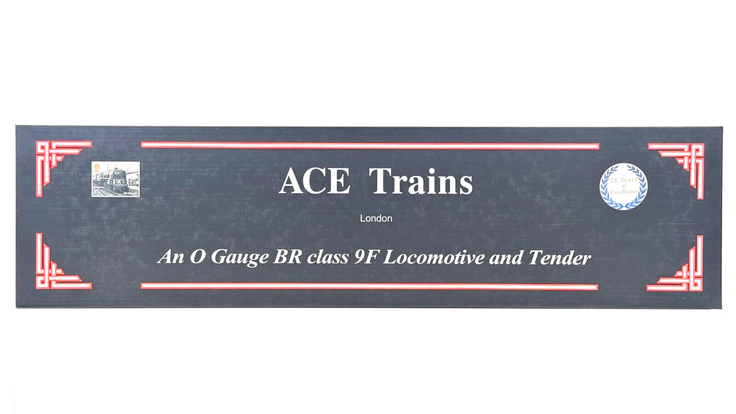 ACE TRAINS O GAUGE BR BLACK 2-10-0 CLASS 9F LOCOMOTIVE & TENDER 92110 BOXED