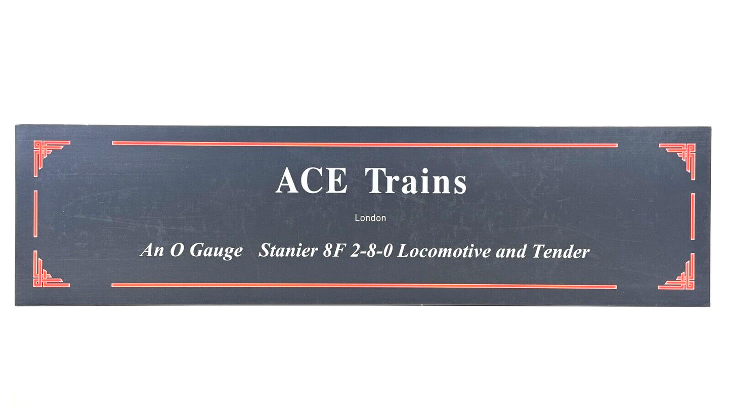 ACE TRAINS O GAUGE STANIER 8F 2-8-0 LOCOMOTIVE BR BLACK 48624 W/SNOWPLOUGH